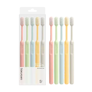 Best Selling Portable Customized Macaron Color Adult's Toothbrush For Travel Or Home