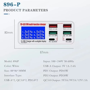 Eonline ที่ชาร์จ USB 6พอร์ต, ที่ชาร์จไว QC3.0แท่น<span class=keywords><strong>ชาร์จ</strong></span>เร็ว PD USB C <span class=keywords><strong>ชาร์จ</strong></span>เร็วสำหรับ iPhone 13 12 Pro <span class=keywords><strong>iPad</strong></span> สำหรับ Huawei Xiaomi - Product Image 5