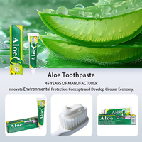 Ensemble de dentifrice blanchissant à l'aloe vera personnalisé, élimine la plaque dentaire, prévient les caries, contient du dentifrice antibactérien à base de plantes