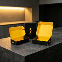 Boîte cadeau de luxe personnalisée avec poignée, en carton ondulé, design pliable, logo personnalisé, emballage cosmétique recyclable, vente en gros
