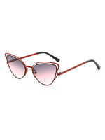 Twooo T1539 nouveauté mode métal creux oeil de chat Hip Hop personnalité lunettes de soleil