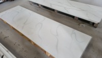 JESTONE Solide Surface Corians Acrylique Solide Surface Feuille Veiné Veiné Veinage Calacatta pour Comptoir Panneau Mural 3660*760*12mm