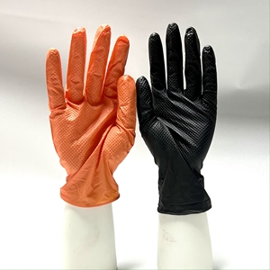10mil 12mil industriel Orange <span class=keywords><strong>noir</strong></span> pleine texturé nitrile diamant <span class=keywords><strong>gants</strong></span> robuste à usage unique mécanique <span class=keywords><strong>gants</strong></span> de travail mécaniques - Product Image 6