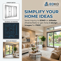Ventanas Corredizas de Aleación de Aluminio con Certificación EOKO CE, Aislamiento Térmico, Vidrio de Doble Panel LOW-E, para Apartamentos y Villas