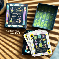 Jeu de cartes portable personnalisé pour couples avec boîte rigide et bordure dorée – Cadeau familial divertissant pour occasions romantiques