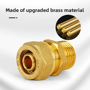 Chất Lượng Cao Brass Gas Đẩy Xoay Nửa Công Đoàn Ống Phù Hợp 10Mm Nam Bsp Chủ Đề Giả Mạo Chất Lỏng Dầu Nước Phụ Kiện Đường Ống - Product Image 2