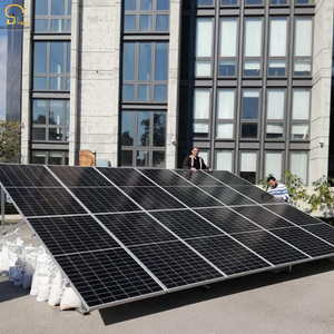 แผงโซลาร์เซลล์แบบกระจกสองชั้นครึ่งเซลล์ SOLAR กำลังไฟ 550w 600w ชุดแผงโซลาร์เซลล์สีดำทั้งหมดแบบโมโน - Product Image 6