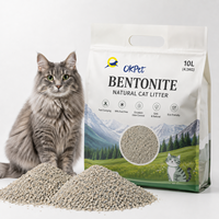 Litière pour chat minérale naturelle à base de sodium OEM, bonne capacité d'agglomération, absorption rapide de l'eau, économique