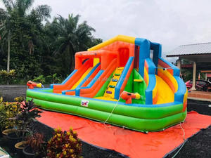 Château de piscine d'éclaboussure de glissière d'eau <span class=keywords><strong>triple</strong></span> gonflable résistante de PVC pour des enfants et des adultes-parc aquatique de parc à vendre - Product Image 2