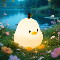 GOLMORE2 Lampe de nuit LED en silicone à intensité variable rechargeable 7 couleurs Lampe de chambre d'enfant pour bébé à contrôle tactile Lampe Squishy Cute Duck