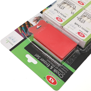 Set di gessetti bianchi senza polvere DC + gessetti colorati + gomma per lavagna per insegnanti, studenti e famiglie - Forniture per scrittura non tossiche - Product Image 5