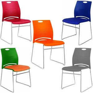 Chaise de bureau ergonomique de haute qualité et bon marché Zxm, chaise de formation en PP blanc, chaise de bureau pour le personnel avec acier - Product Image 4