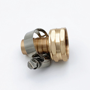 Connecteur de réparation de tuyau 5/8'' fileté en laiton pour fixation de tuyau d'arrosage de jardin, adaptateur de tuyau robuste en vrac - Product Image 2