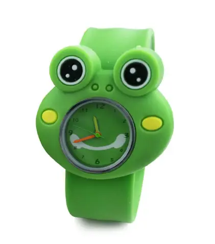 Dijital saat sevimli kurbağa tokat 3D karikatür hayvan erkek kız hediyeler kuvars bilek saatleri saat