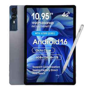 แท็บเล็ตพีซี 4G LTE หน้าจอ 10.95 นิ้ว FHD ระบบปฏิบัติการ Android 16 แรม 6GB ความจุ 128GB กล้องคู่ แบตเตอรี่ 8000mAh ชิปประมวลผล Helio G99 พร้อมปากกาสไตลัสไวต่อแรงกด 4096 ระดับ - Product Image 1