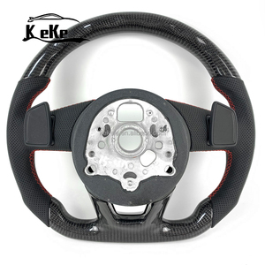 Volant en fibre de carbone pour <span class=keywords><strong>Audi</strong></span> A3 S3 A4 S4 A5 S5 A6 S6 RS3 RS4 RS5 RS6 <span class=keywords><strong>S</strong></span>-<span class=keywords><strong>line</strong></span>, volant sport personnalisé - Product Image 5