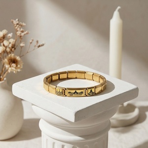 Bracelet DIY en acier inoxydable à motif architectural russe, extensible, détachable, accessoires modulaires italiens - Product Image 3