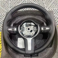 Volant de voiture pour BMW Série F F10 F30 F31 F32 F20 E92 X6 E71 X5 E70 M3 M4 M Sport Volant en cuir noir