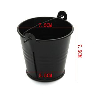 Medium Size Candy Color Mini Iron <b>Bucket</b> for Home Decoration Storage Painting <b>Bucket</b> Pastoral Style Desktop Gift 75mm Height - Product Image 2