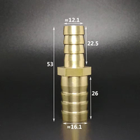 2.5 3 4 6 8 10 12 14 16 19 25 32 mm tuyau Barb Hosetail droit réducteur adaptateur transfert laiton raccord de tuyau eau gaz