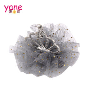 Moda parlayan kore tarzı taklidi taç Net iplik kız klip aksesuar - Product Image 3