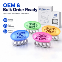 Lampe LED promotionnelle à quatre doigts pour l'encouragement, personnalisable, idéale pour concerts, festivals, événements sportifs, fêtes, cadeaux pour fans