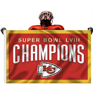 Nuevas banderas personalizadas de fútbol americano de 3X5ft, Bandera de campeones personalizada KC Chiefs 4-TIME para banderas <span class=keywords><strong>NFL</strong></span> <span class=keywords><strong>Super</strong></span> <span class=keywords><strong>Bowl</strong></span> - Product Image 6