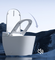 Vente en gros WC intelligent 110V norme américaine avec chasse d'eau automatique à capteur de pied et bidet intelligent pour entrepreneur d'Amérique du Nord