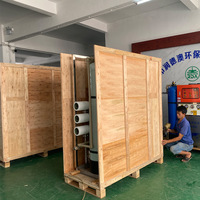 Pabrik Desalinasi Air Laut Portabel Sistem Pengolahan Air Reverse Osmosis (RO) 12000L/Hari Kontrol Layar Sentuh Otomatis PLC