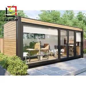 Prefabricated house modular beach house container office pod mobile sunshine room mobile office cabin