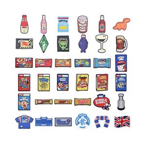 Decorazioni per Scarpe a Tema Cibo e Bevande del Regno Unito, Adesivi Personalizzati in PVC Morbido per Bottiglie di Vino, Regali per <span class=keywords><strong>Amici</strong></span> - Product Image 1