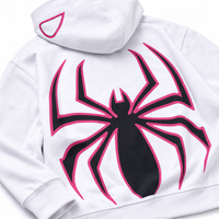 Sweat à capuche zippé Spider-Man surdimensionné doublé, personnalisé, unisexe, style Y2K, pour couple, collection Printemps 2026, thème Halloween animalier européen et américain