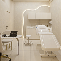 Mobilier de salon de coiffure personnalisé en usine M & S Design élégant pour salon de coiffure éclairage LED inclus