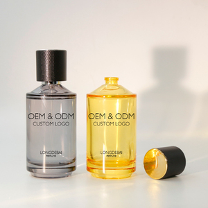 OEM Custom Yellow Gray Crimp Round <b>Perfume</b> Spray <b>Bottle</b> 50ml 100ml Empty Glass <b>Perfume</b> <b>Bottle</b> With Packaging Box - Product Image 3