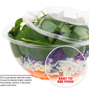 Bandeja de Plástico Transparente PET Ecológica Desechable al por Mayor para Envasado de Alimentos, Ensaladas, Frutas, Pasteles, Galletas y Pan - Product Image 4
