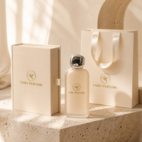 Flacon de parfum en verre givré haut de gamme pour cosmétiques, avec boîte rigide en forme de livre et sac cadeau OEM