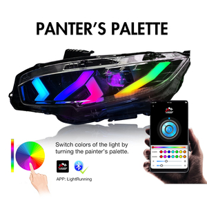 TT-ABC Vente flash Phare RGB pour Honda Civic berline hayon Si Type <span class=keywords><strong>R</strong></span> Touring Sport EX EX-<span class=keywords><strong>L</strong></span> LX 10e génération 2016-2021 - Product Image 2