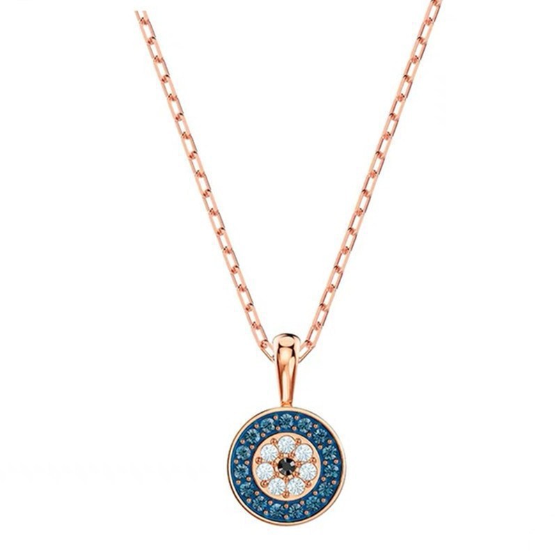 Alloy Rose gold round necklace