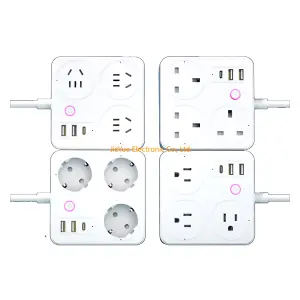 Tuya PD20W Smart Power Strip EU/US/UK Standards, WiFi, Type-C Fast Charging, Intelligent Energy Monitoring Extension Cord