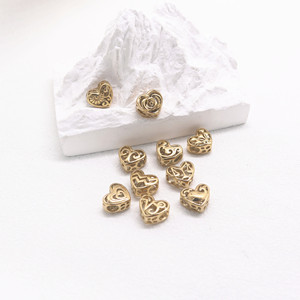 Perles entretoises en acier inoxydable en forme de cœur Yunnique pour la fabrication de bracelets GZY-PJ06 – Composants de bijoux moulés - Product Image 3