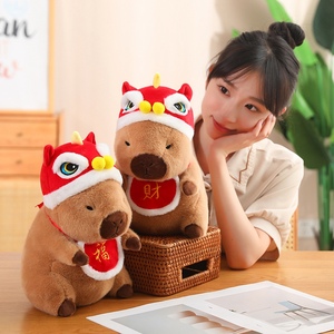All'ingrosso bambola capibara personalizzata anno di serpente mascotte <span class=keywords><strong>capybara</strong></span> natale con un cappello - Product Image 5