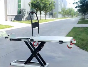 Chariot élévateur à palettes manuel à quatre roues avec mécanisme <span class=keywords><strong>de</strong></span> levage à ciseaux hydraulique pour le commerce - Product Image 2