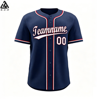 Jersey Baseball Dewasa Bahan Bernapas Ukuran Besar Kaos Kosong untuk Lomba Remaja Grosir dalam Jumlah Besar
