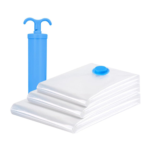 Sacs sous vide transparents, organisateur de placard pour économiser de l'espace, organisateur de bagages, sac de rangement compressible pliable - Product Image 1