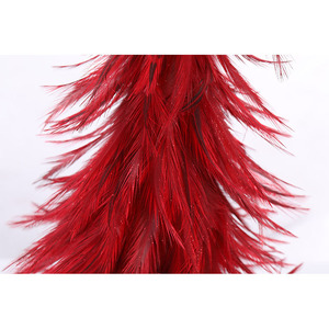 Árbol de Navidad artificial con plumas rojas, adorno de 40 cm para decoración de ventanas y escritorios - Product Image 3