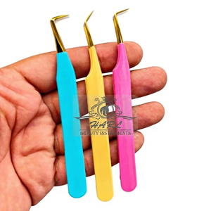 Juego de Pinzas Profesionales para Extensión de Pestañas con Logotipo Personalizado, Puntas Suaves de Acero Inoxidable, Agarre Perfecto para Pestañas Postizas - Product Image 6