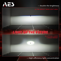 Nouveau phare de voiture carré à lentille bleue à coupure plate, Bi-LED ProjectorLens, 4 yeux attrayants, 6000K, faisceau bas 65W, faisceau haut 90W