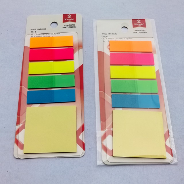 Self-adhesive Tabs Wholesale Combination Pagemark Index Sticky Notes Plastic for School Office