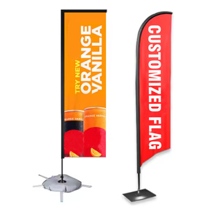 제조 업체 공급 맞춤형 하이 퀄리티 UV/디지털 인쇄 폴리에스터 비치 플래그 옥외 광고 전시회 - Product Image 6