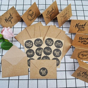 Cartes de remerciement transfrontalières pour la pâtisserie, fleurs fraîches, style européen simple, carton blanc, 8 ensembles de cartes de vœux, 8 enveloppes - Product Image 3